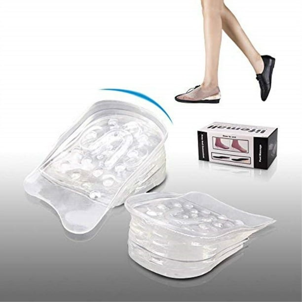 5-Layer Heel Insert Increase Taller Height Lift Men Women Shoes Insole Silicone
